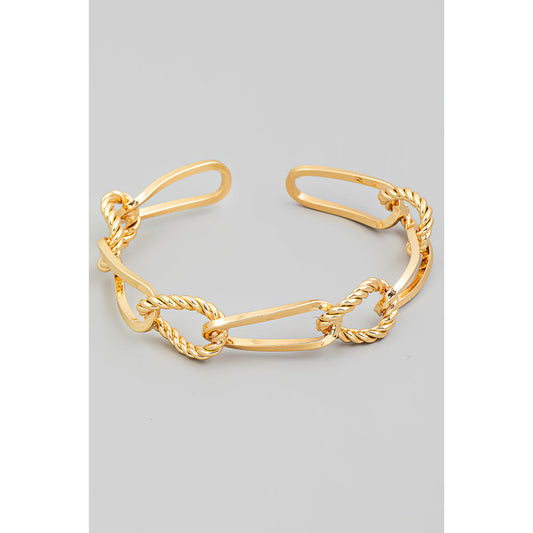 Twist Chain Cuff Bracelet